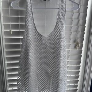 Banana Republic White Mesh Top